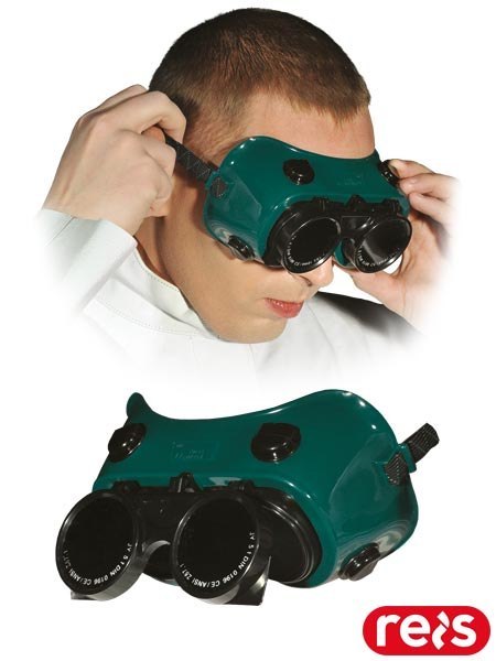 Gogle Spawalnicze Okrągłe – Wygoda i Podwójna Ochrona z Odchylanymi Filtrami REIS