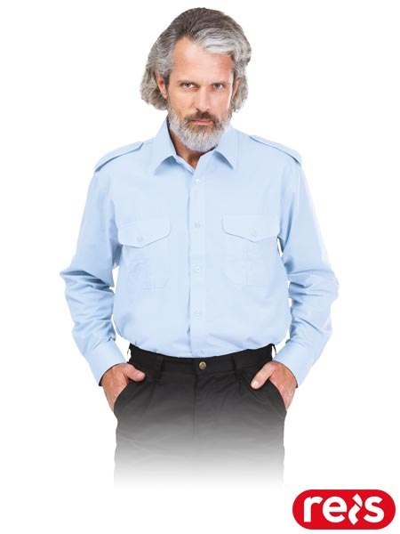 Koszula Męska Poliester/Bawełna z Pagonami – Elegancja i Funkcjonalność na Co Dzień i do Służby REIS