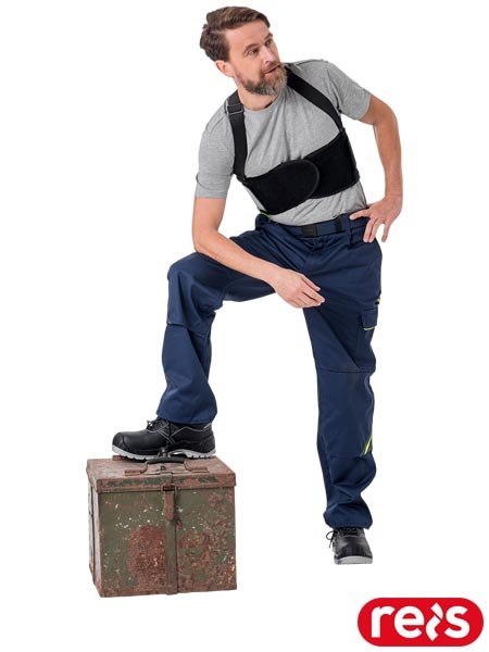 Pas Ochronny Antyurazowy z Szelkami Regulowany Wygodny REIS