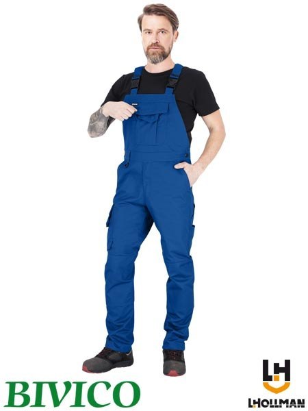 Ogrodniczki ochronne męskie - Regulowane szelki, kieszeń na klucze L.HOLLMAN