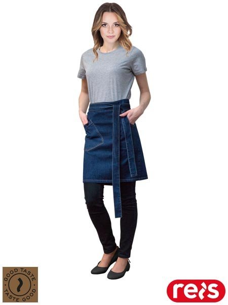 Zapaska Jeansowa z Kieszeniami, Wytrzymała, 100% Bawełna REIS