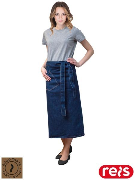 Zapaska Jeansowa z Kieszeniami, Wytrzymała, 100% Bawełna REIS