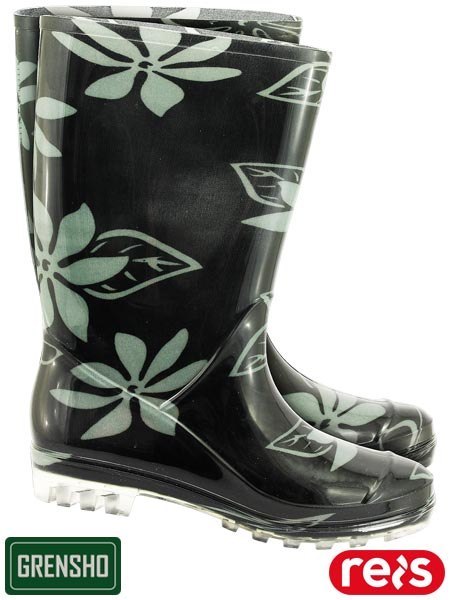 Damskie Kalosze z Kwiecistym Wzorem – Wodoodporne Botki FLOWER REIS
