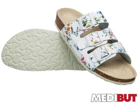 Obuwie Medyczne na Korku | Skóra Dezynfekowalna | 3 Paski | EN 20347 MEDIBUT