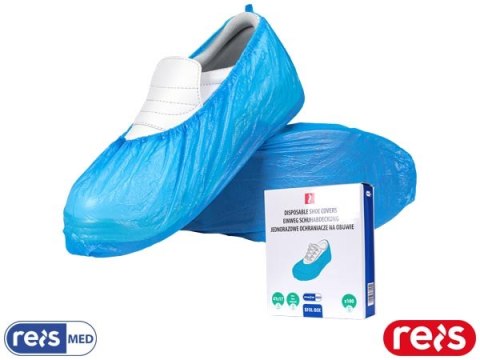Foliowe ochraniacze na obuwie BFOL-BOX - 17x41 cm, w pudełku, jednorazowe, 100 szt. REIS