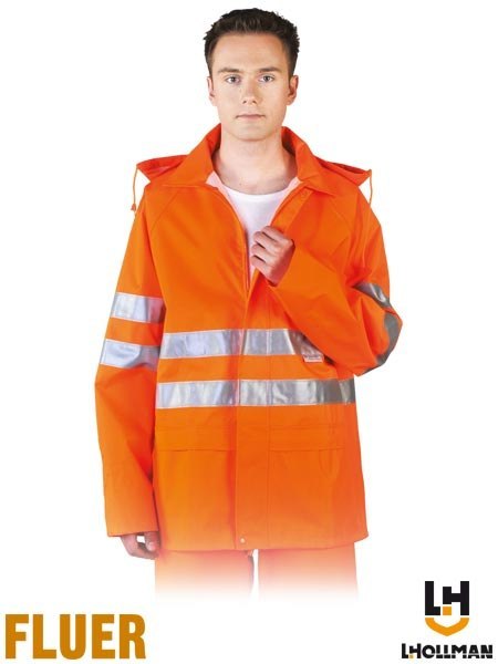 Kurtka Przeciwdeszczowa Ostrzegawcza 3M Scotchlite™ | Oxford 300D | Klasa 3 L.HOLLMAN