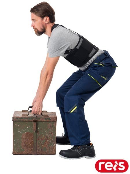 Pas Wspierający Plecy Siateczkowy z Metalowymi Podporami Regulowany REIS