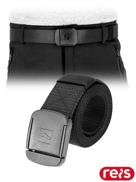 Pasek do spodni z tkaniny, plastikowa klamra, 4cm REIS