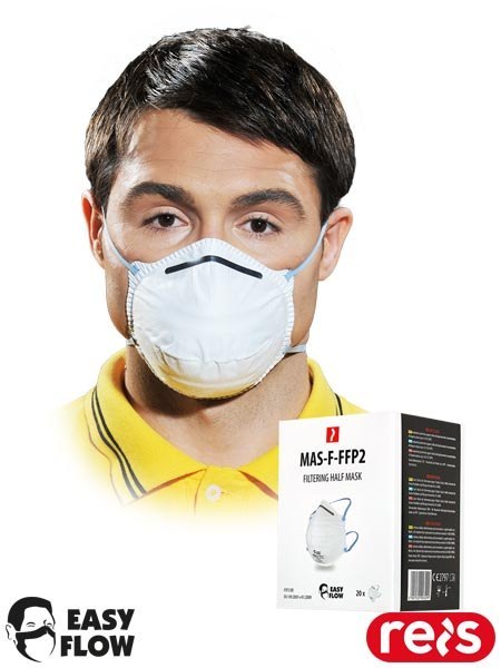 Półmaska Ochronna FFP2, 20 szt., na Pyły i Aerozole REIS