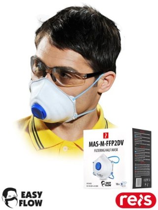 Półmaska Ochronna FFP2 z Zaworkiem, 10 szt. REIS