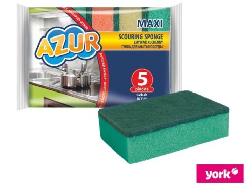 Zmywak kuchenny AZUR MAXI – Dwuwarstwowy, wydajny i oszczędny (5 szt.) YORK