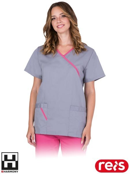 Bluza medyczna damska - bez guzików, dekolt V, do szpitali i klinik REIS