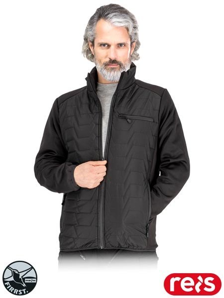 Ocieplana Kurtka Męska Pikowana na Zamek z Kieszeniami REIS