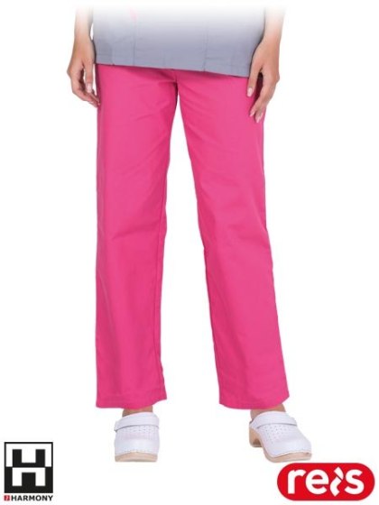 Spodnie medyczne damskie - z kieszenią, regulacja pasa, do szpitali i klinik REIS