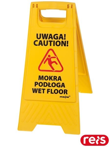 Stojak potykacz ostrzegawczy Wet Floor, Mokra podłoga - dwustronny JSP