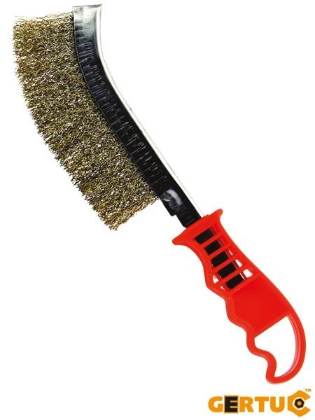 Szczotka Druciana Mosiężna – Długość 265 mm, Materiał Ścierny 140 mm GERTU