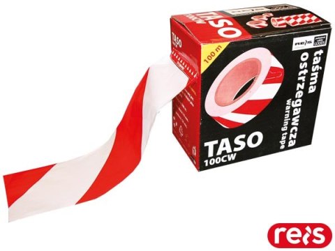 Dwustronna Taśma Ostrzegawcza z Polietylenu – 100 m, 70 mm, z Podajnikiem REIS