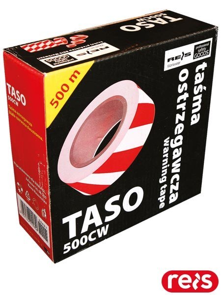 Dwustronna Taśma Ostrzegawcza z Polietylenu – 500 m, 70 mm, z Podajnikiem REIS