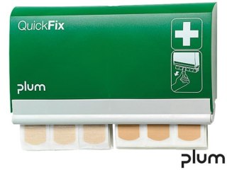 Dozownik Quick Fix + 90 Plastrów | Zestaw: Wodoodporne i Elastyczne | System BHP PLUM