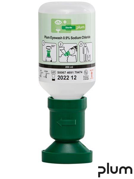 Płyn do Płukania Oczu Eye Wash | Sól Fizjologiczna 0,9% NaCl | 200 ml PLUM