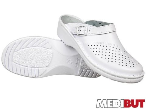 Klapki Zawodowe Szyte | Pasek na Piętę | Profil Ortopedyczny | EN 20347 MEDIBUT