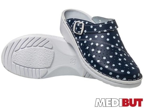 Klapki Zawodowe Szyte | Pasek na Piętę | Profil Ortopedyczny | EN 20347 MEDIBUT