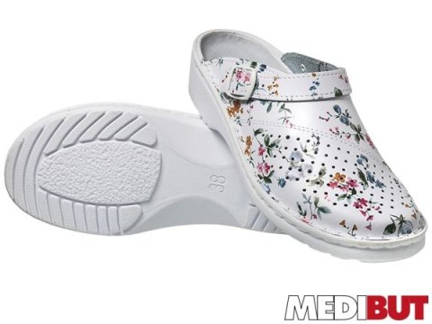 Klapki Zawodowe Szyte | Pasek na Piętę | Profil Ortopedyczny | EN 20347 MEDIBUT
