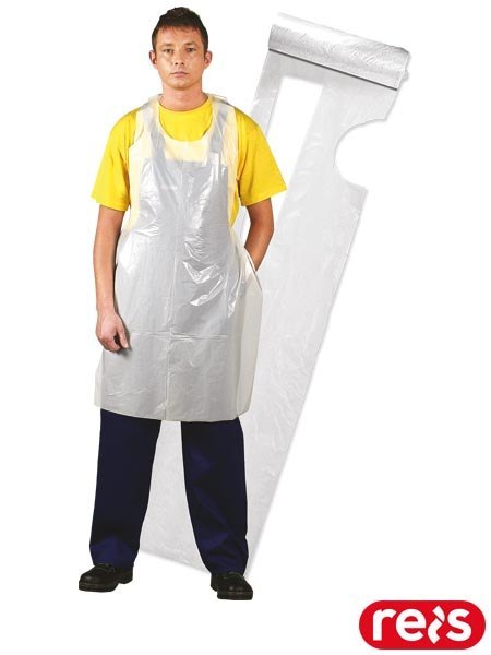 Fartuch Foliowy Przedni Jednorazowy Ekonomiczny Rolka 100 szt. REIS