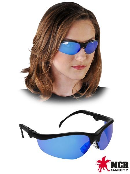 Okulary Ochronne KLONDIKE Plus – 5-pozycyjna Regulacja Ramion i Żelowa Nakładka na Nos MCR