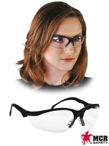 Okulary Ochronne KLONDIKE Plus – 5-pozycyjna Regulacja Ramion i Żelowa Nakładka na Nos MCR