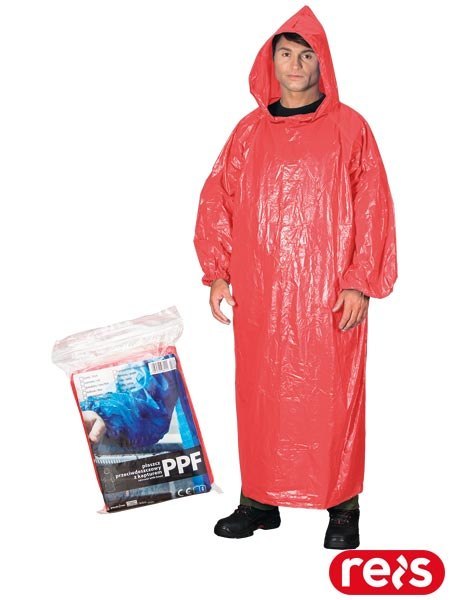 Płaszcz Przeciwdeszczowy z Kapturem 130 cm | EN343 | Ściągacze REIS