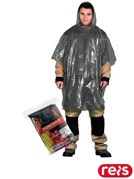 Peleryna Przeciwdeszczowa Poncho | Kompaktowa, Lekka | 100% Polietylen | Z Kapturem | Jednorazowa REIS