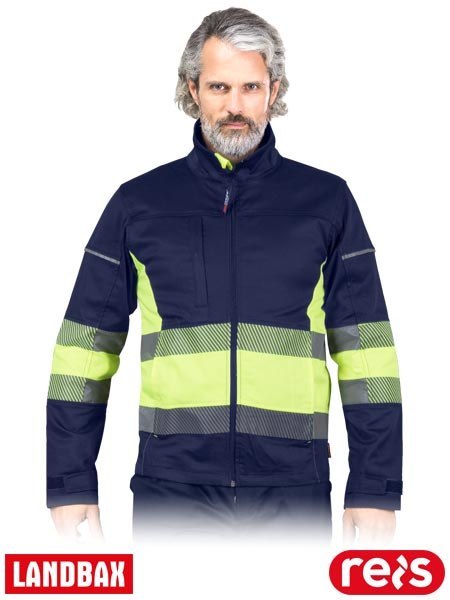 Bluza ochronna męska BAX - 3 kieszenie, elastyczna, odblaski REIS