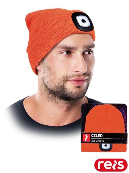 Czapka zimowa z Latarką LED - 3 Tryby Świecenia REIS