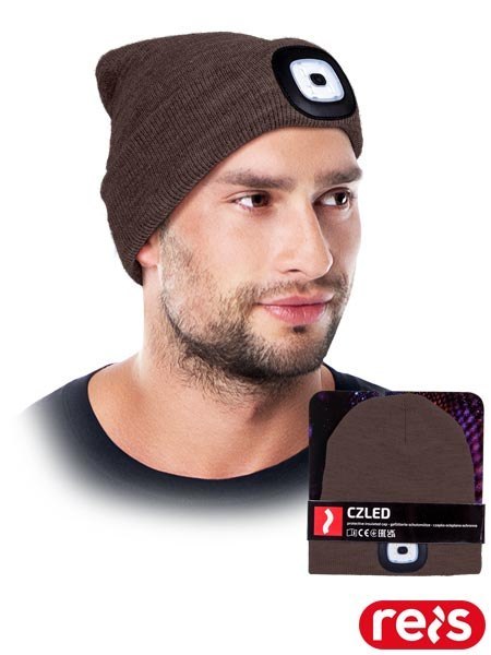 Czapka zimowa z Latarką LED - 3 Tryby Świecenia REIS