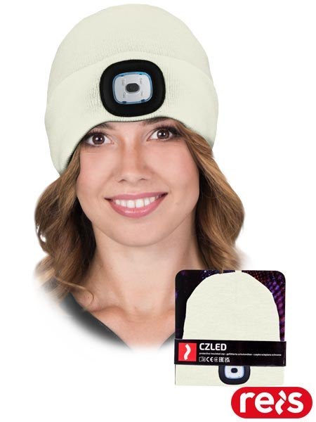 Czapka zimowa z Latarką LED - 3 Tryby Świecenia REIS