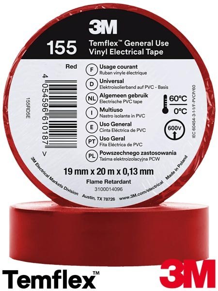 Taśma Elektroizolacyjna 3M™ Temflex™ 155 – Odporna na Warunki Pogodowe 3M