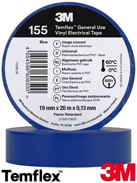 Taśma Elektroizolacyjna 3M™ Temflex™ 155 – Odporna na Warunki Pogodowe 3M