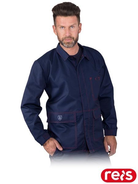 Bluza robocza antyelektrostatyczna ESD - z kieszeniami, zapinana na napy REIS