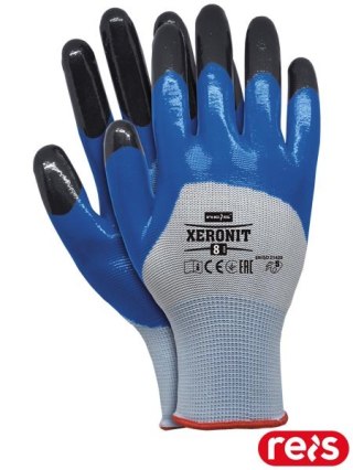 Rękawice Powlekane Nitrylem XERONIT - Odporne na Oleje, Chwytne REIS