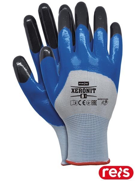 Rękawice Powlekane Nitrylem XERONIT - Odporne na Oleje, Chwytne REIS