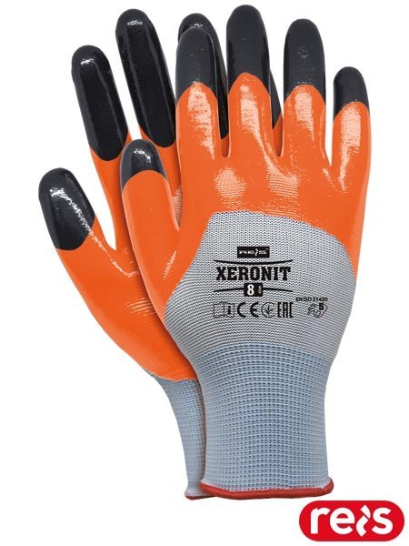 Rękawice Powlekane Nitrylem XERONIT - Odporne na Oleje, Chwytne REIS