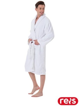 Szlafrok frotte hotelowy/SPA biały - bawełna, wysoka gramatura REIS