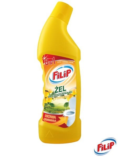Żel do WC 3w1 Cytrynowy 750 ml – Czyści, zapobiega osadom i odświeża FILIP
