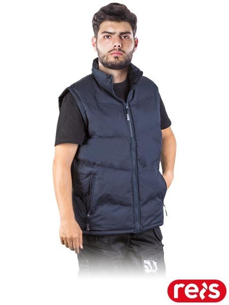 Męski Bezrękawnik Pikowany z PVC – Wodoodporny, Ocieplany, Sportowy REIS
