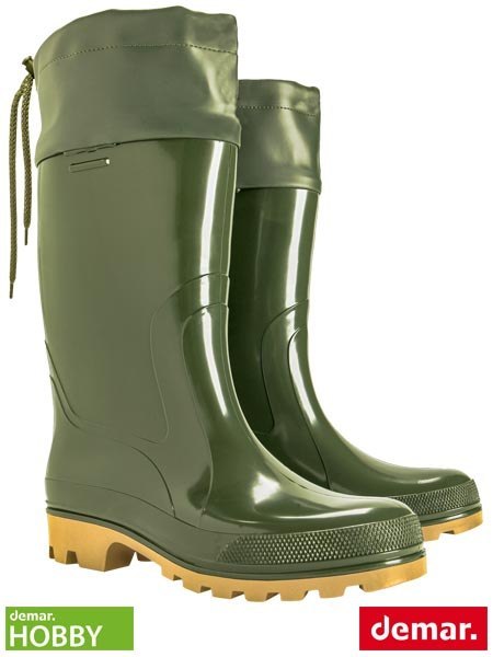 Kalosze męskie z kołnierzem PVC OB E - wodoodporne, ocieplane DEMAR