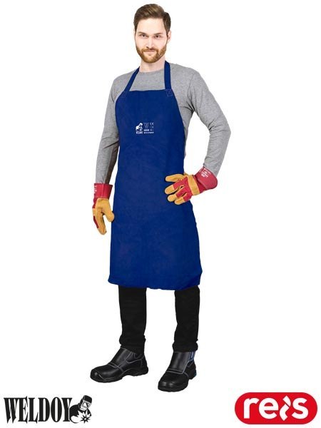 Skórzany Fartuch Spawalniczy Przedni - Odporny na Iskry i Gorąco REIS