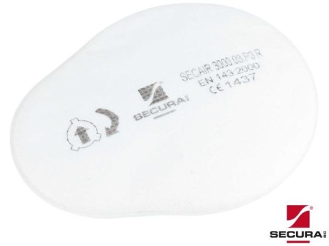 Filtry SECAIR 3000.03 P3 R | Przeciwpyłowe Wielorazowe | 2 szt. SECURA