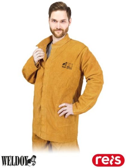 Kurtka do spawania - Skóra dwoinowa, Kevlarowe nici REIS
