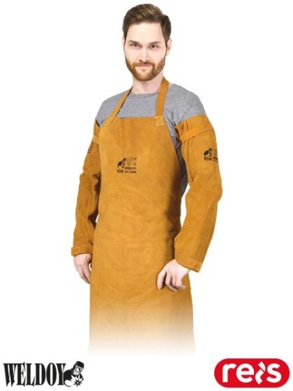 Komplet skórzanych rękawów spawalniczych - Regulowane, kevlarove nici REIS